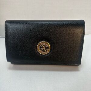 CXL By Christian Lacroix Black Paris Caviar Clutch W Detachable Chain‎ NWT